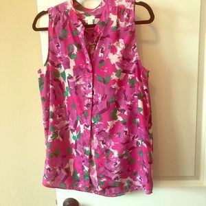 Sleeveless j crew blouse size 10